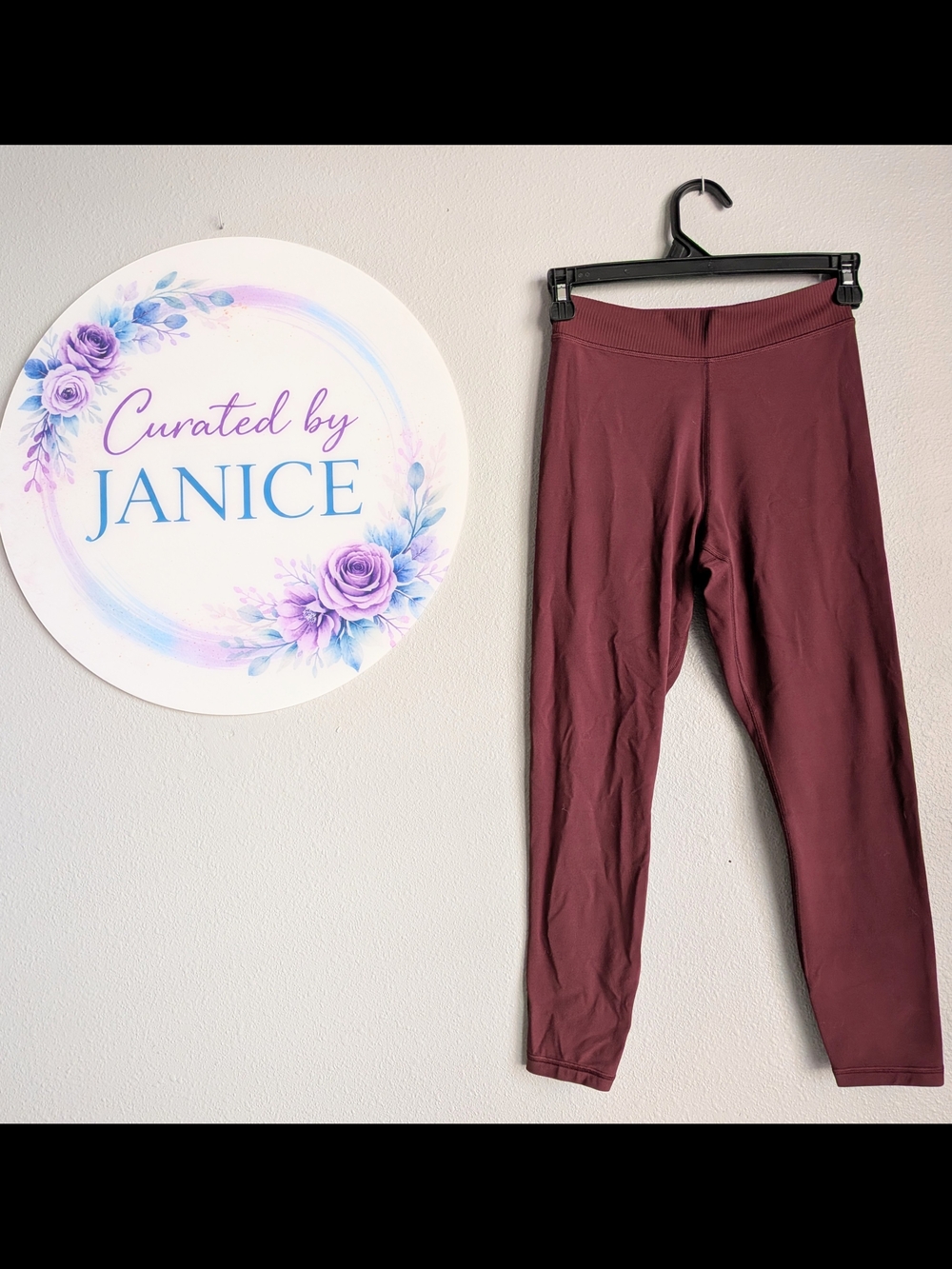 Athleta | Transcend Micro Waist High Rise Leggings | Spiced Cabernet | Small